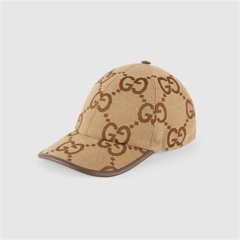 casquette gucci jumbo gg|Casquette en toile GG jumbo en camel et ébène .